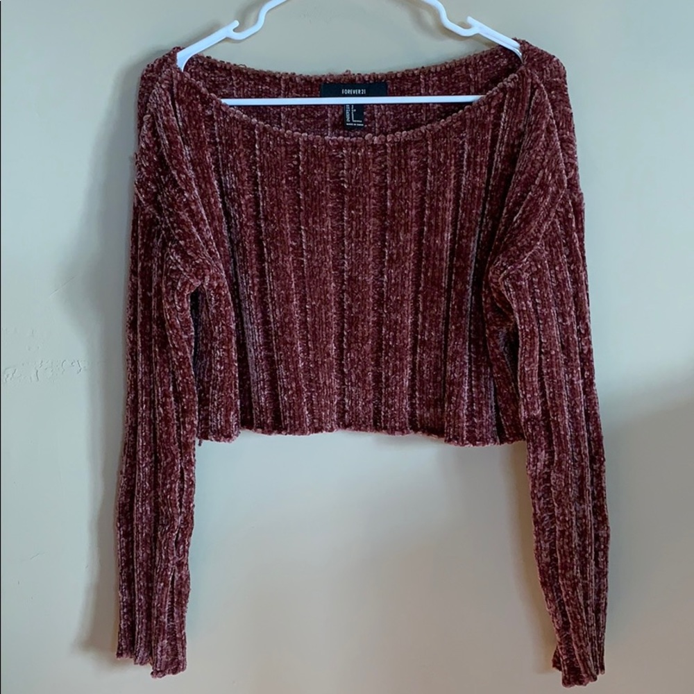 Rust Cropped Sweater